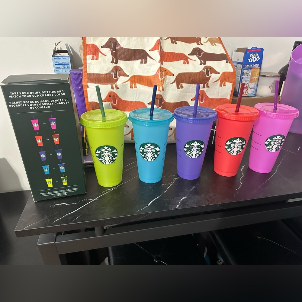 Starbucks color changing Cups Set